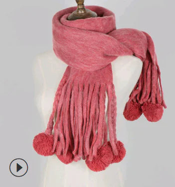 Women's Yarn Scarf, Winter Versatile Thick Wrap