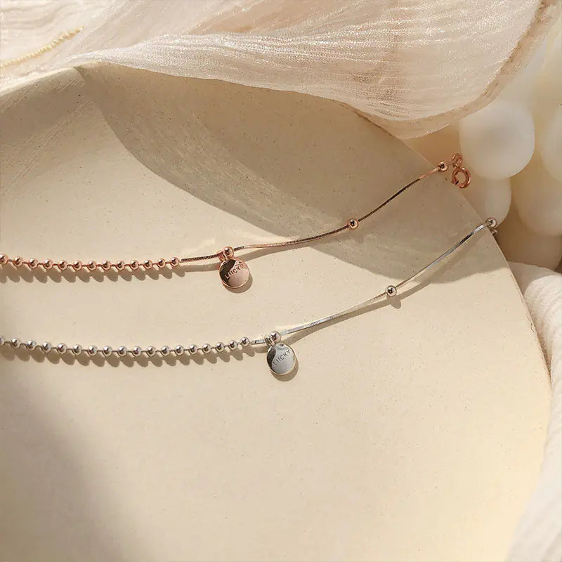 Silver Lucky Letter Bracelet for Women