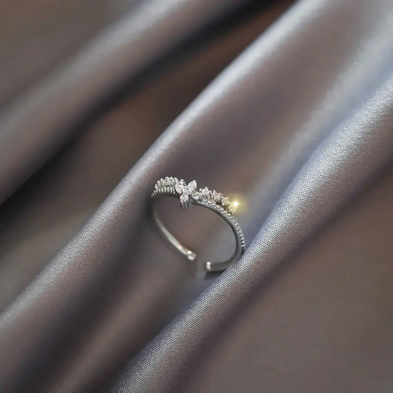 Minimalist Adjustable Open Ring with Unique Design