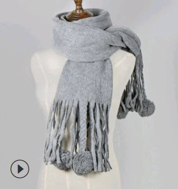 Women's Yarn Scarf, Winter Versatile Thick Wrap