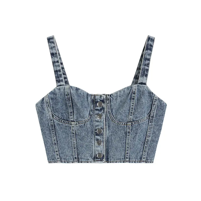 Denim Camisole Summer Sleeveless Top