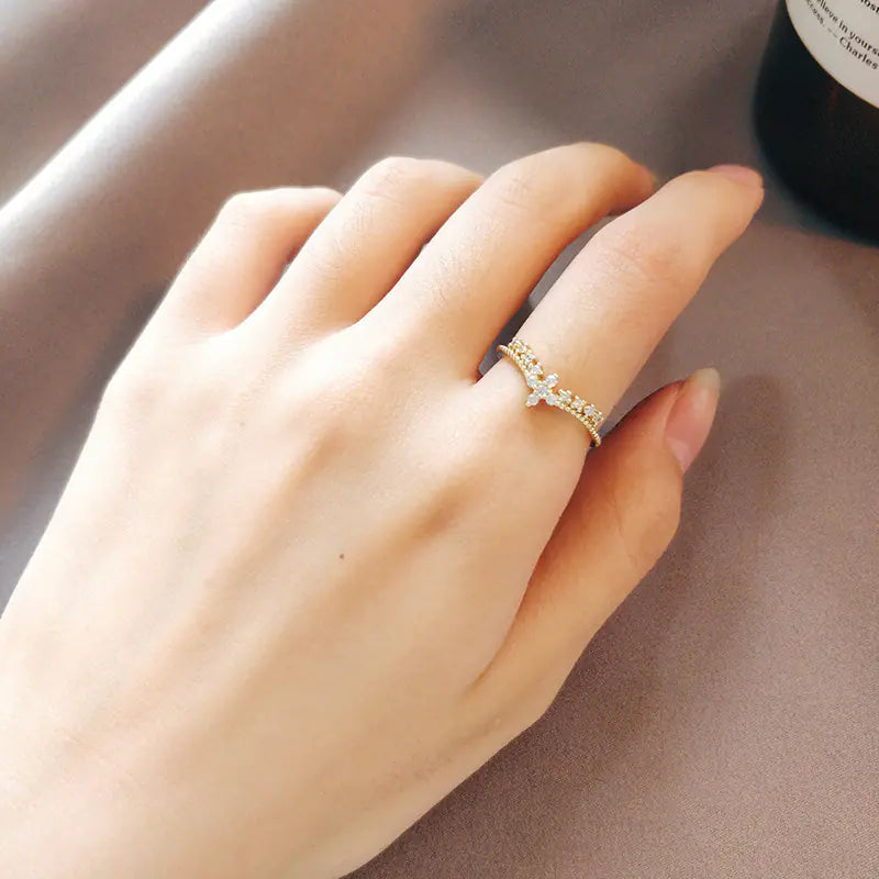 Minimalist Adjustable Open Ring with Unique Design