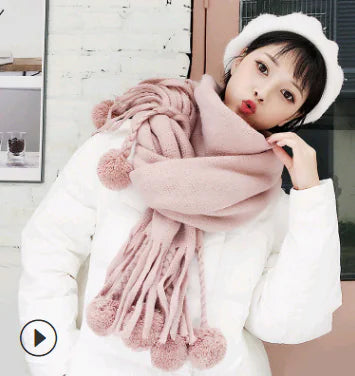 Women's Yarn Scarf, Winter Versatile Thick Wrap