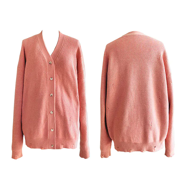 HeartDrugs Winter Soft Salmon Color Knit Dress Top