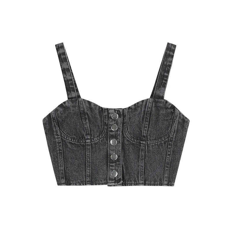 Denim Camisole Summer Sleeveless Top