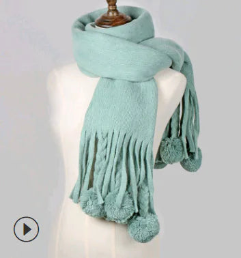 Women's Yarn Scarf, Winter Versatile Thick Wrap