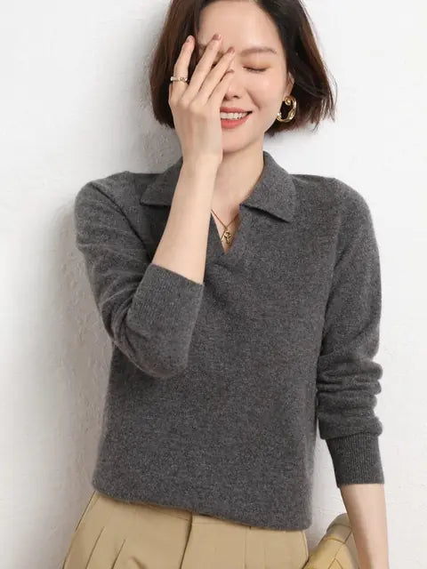 Women's Casual Loose Polyester Warm Sweater for Fall/Winter