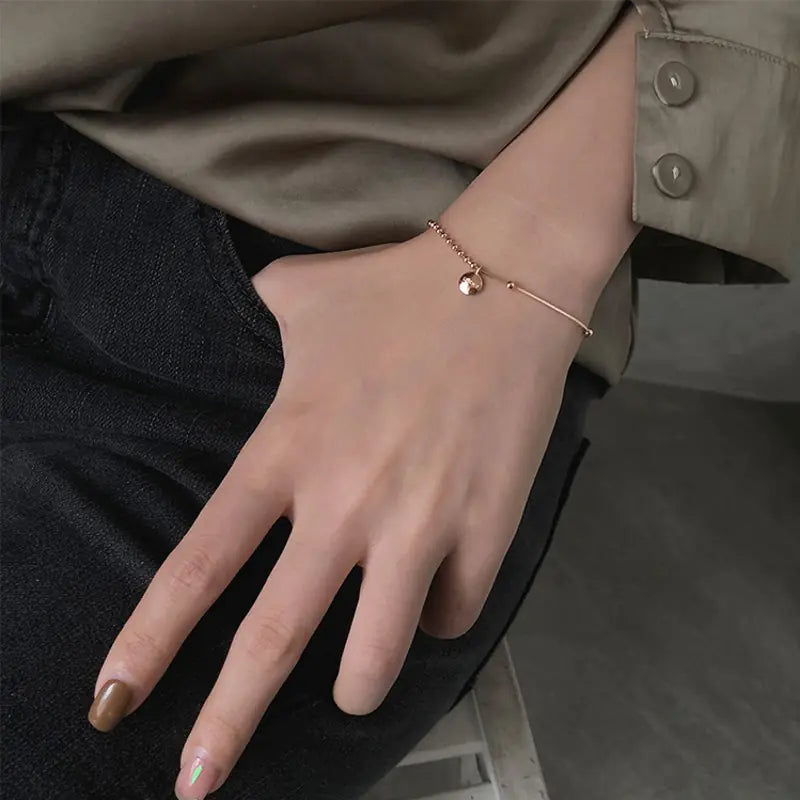 Silver Lucky Letter Bracelet for Women