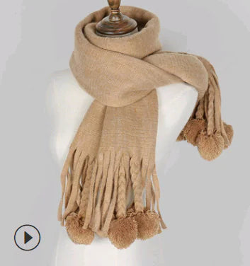 Women's Yarn Scarf, Winter Versatile Thick Wrap