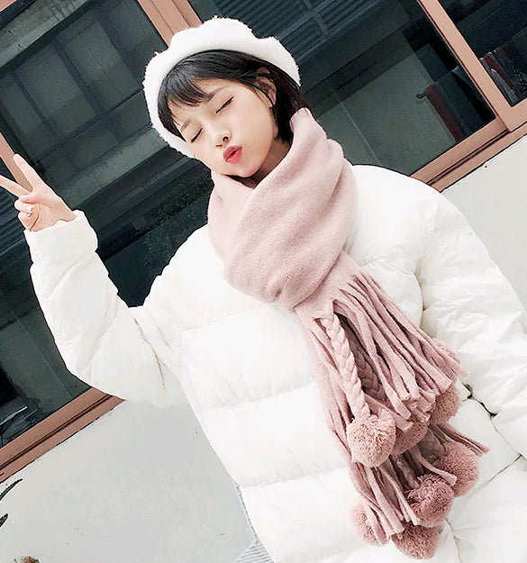 Women's Yarn Scarf, Winter Versatile Thick Wrap