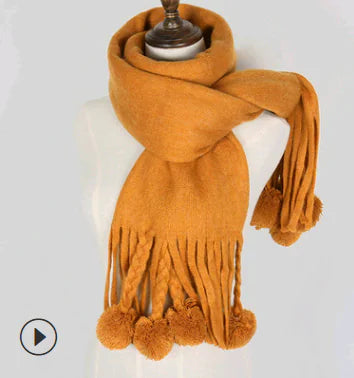 Women's Yarn Scarf, Winter Versatile Thick Wrap