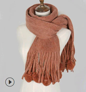 Women's Yarn Scarf, Winter Versatile Thick Wrap
