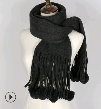 Women's Yarn Scarf, Winter Versatile Thick Wrap